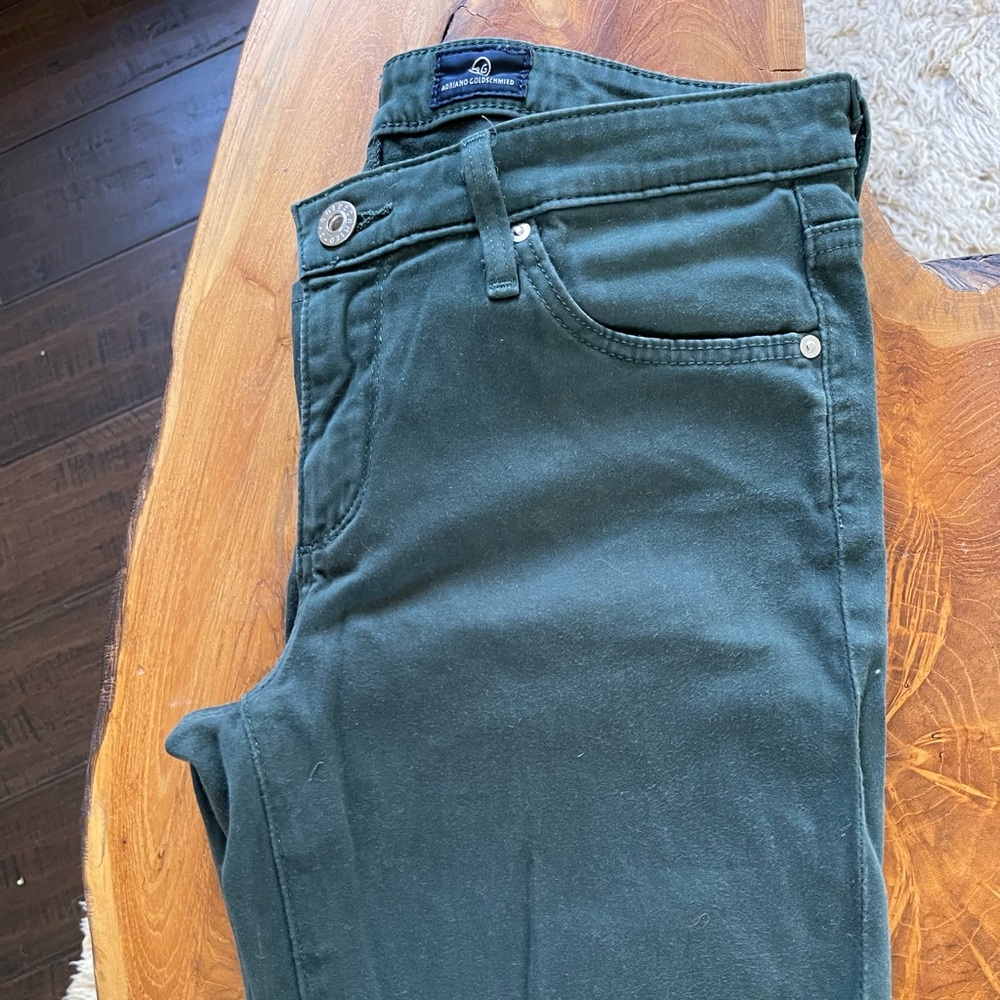 AG the Stevie ankle straight jeans in green